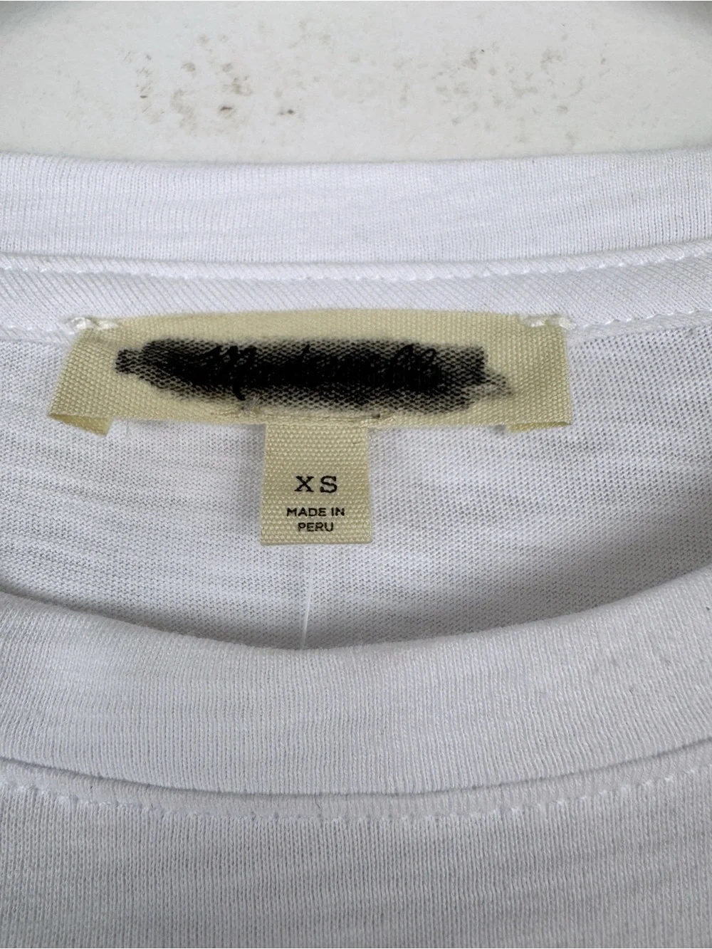 Madewell Soft Slub Jersey Cotton Smocked Long Sleeve Top White Size XS NWT